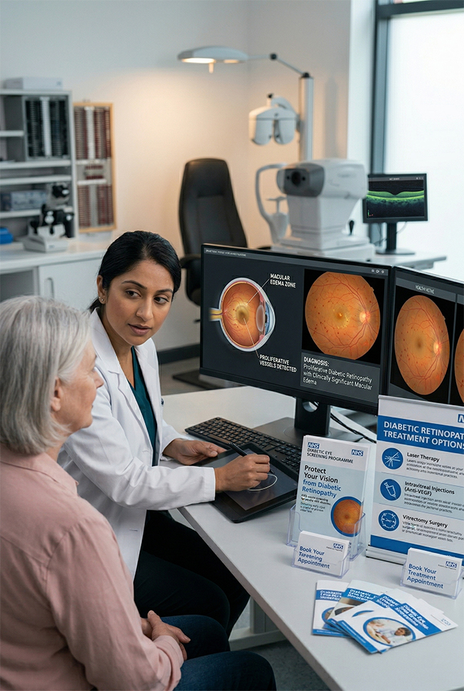 Having a Diabetic Eye Test
